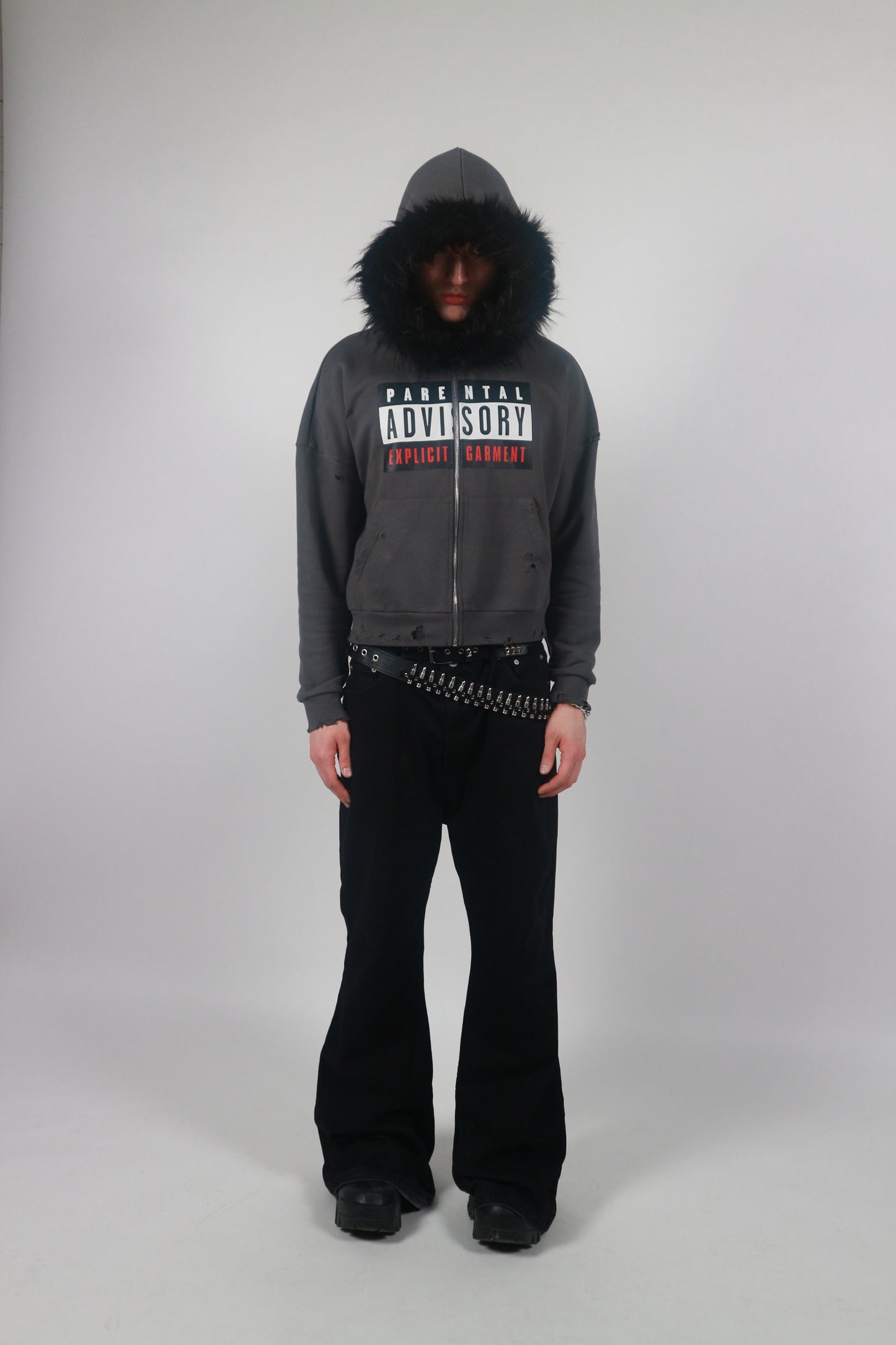 "EXPLICIT" Fur Hoodie