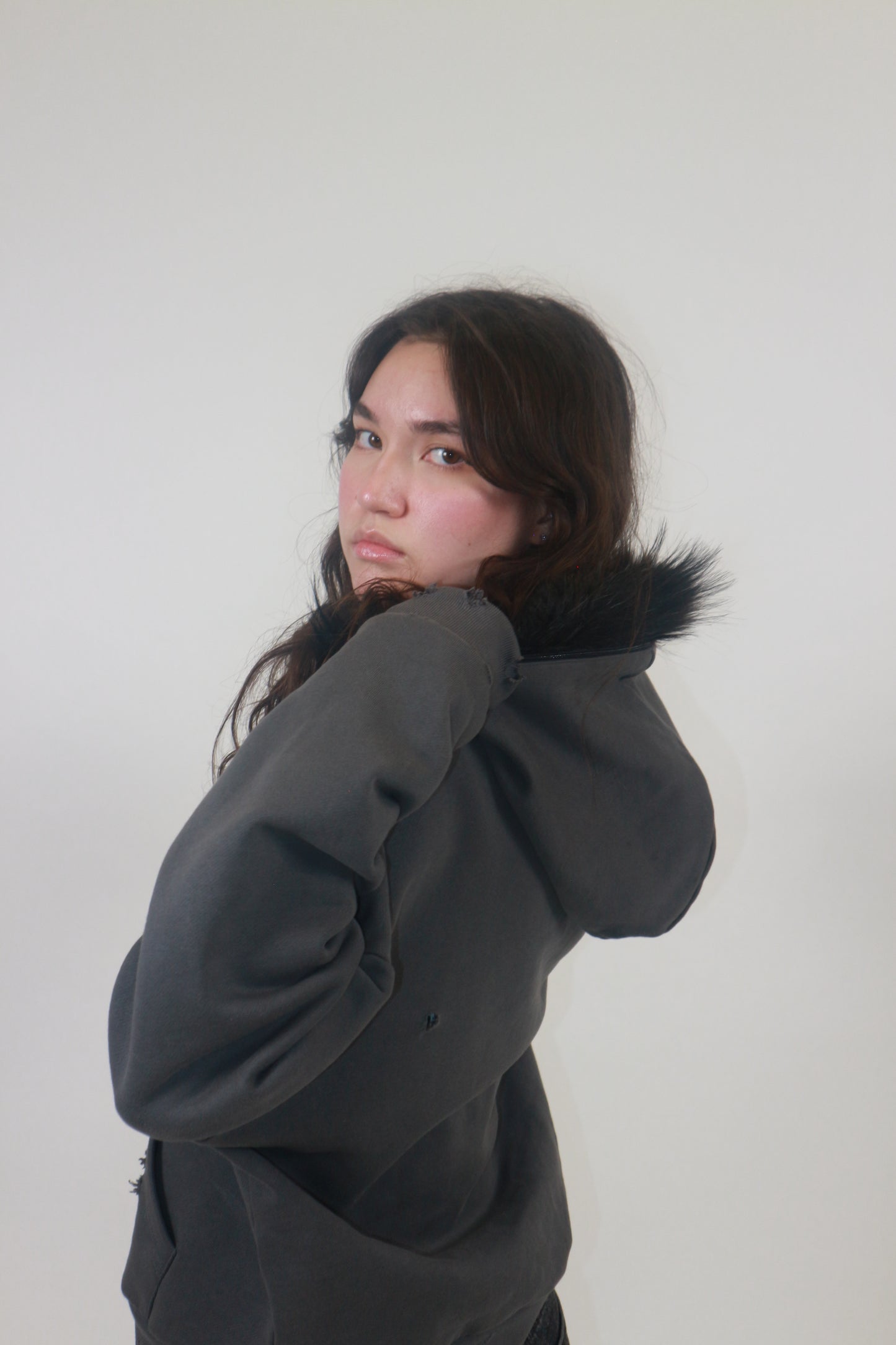 "EXPLICIT" Fur Hoodie