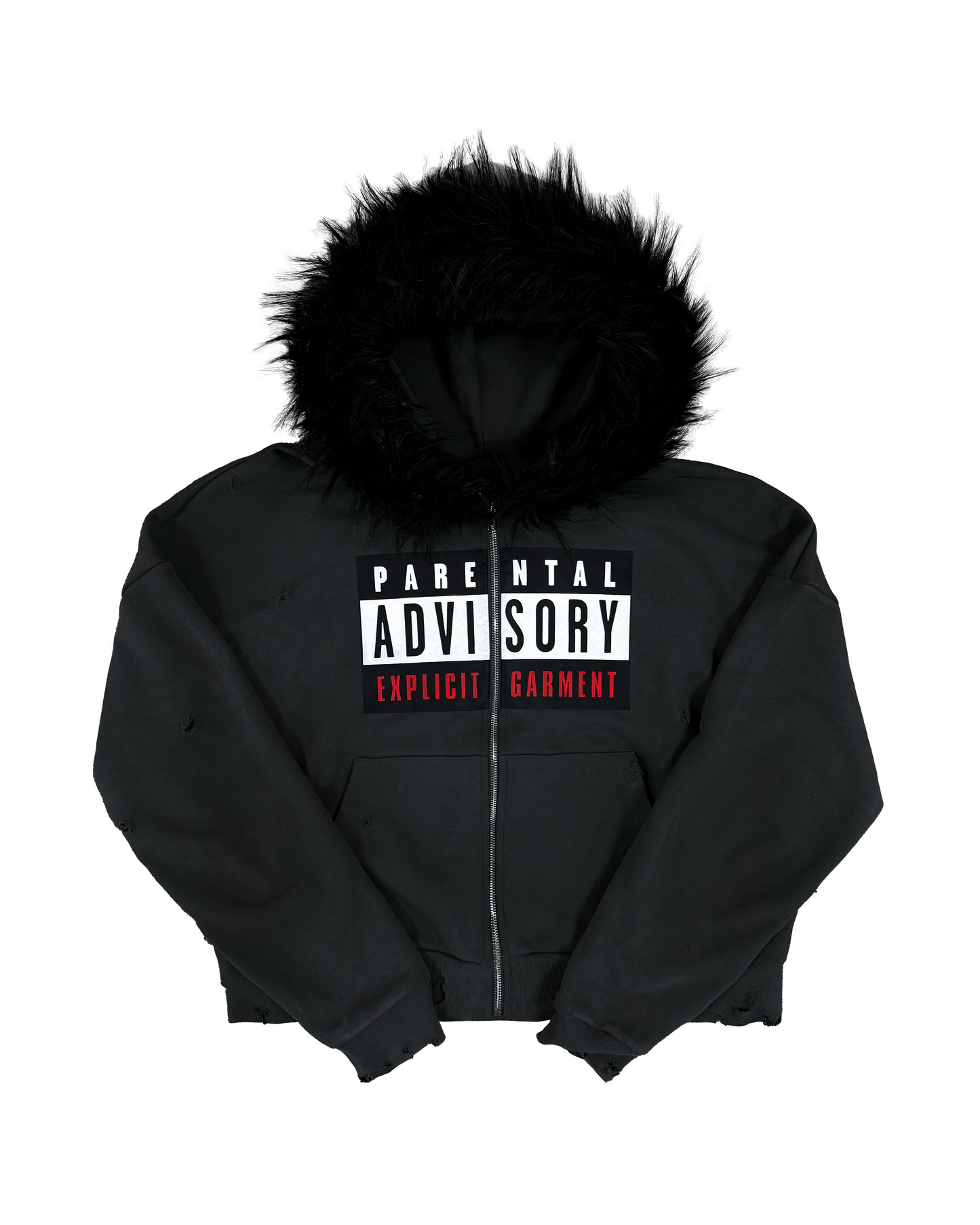 "EXPLICIT" Fur Hoodie